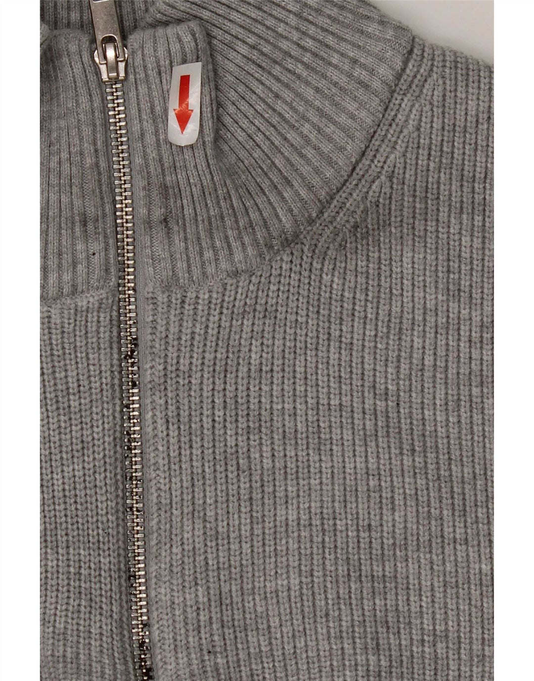 Marks & Spencer Mens Regular Fit Zip Neck Jumper Sweater Large Grey