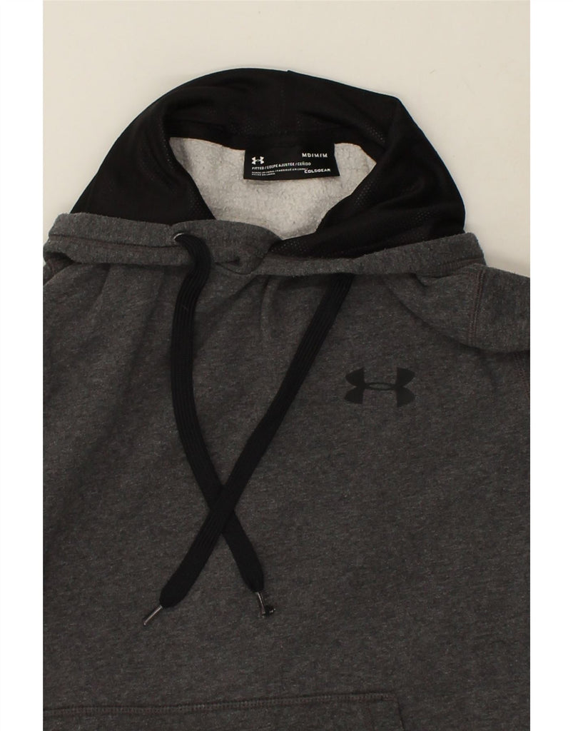 UNDER ARMOUR Mens Cold Gear Hoodie Jumper Medium Grey Cotton | Vintage Under Armour | Thrift | Second-Hand Under Armour | Used Clothing | Messina Hembry 