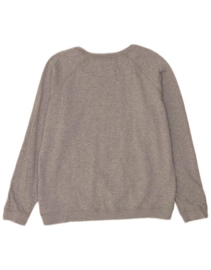 Fat Face Womens Graphic Sweatshirt Jumper UK 14 Medium Grey Cotton