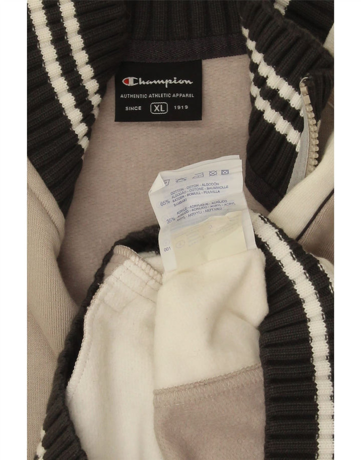 Champion Mens Tracksuit Top Jacket XL Grey Colourblock Cotton