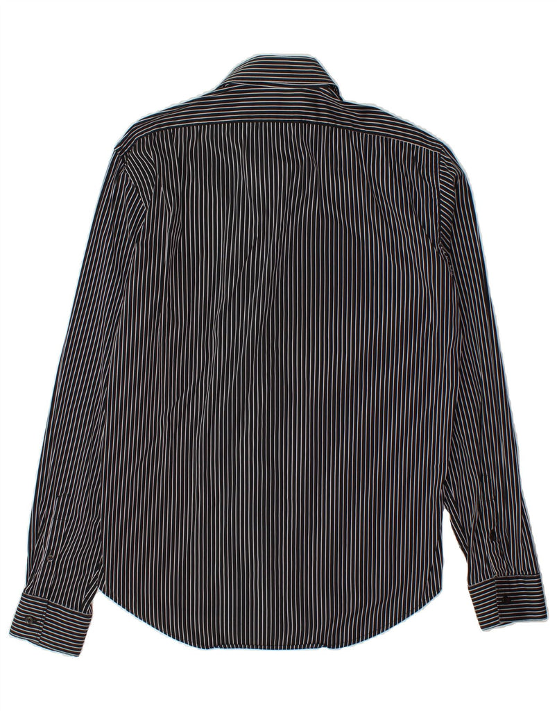 ZARA Mens Slim Fit Shirt Large Black Pinstripe Vintage Zara and Second-Hand Zara from Messina Hembry 