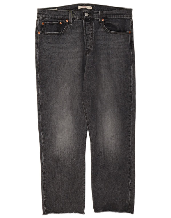 Levi's Womens Wedgie Straight Jeans W31 L26 Grey Cotton