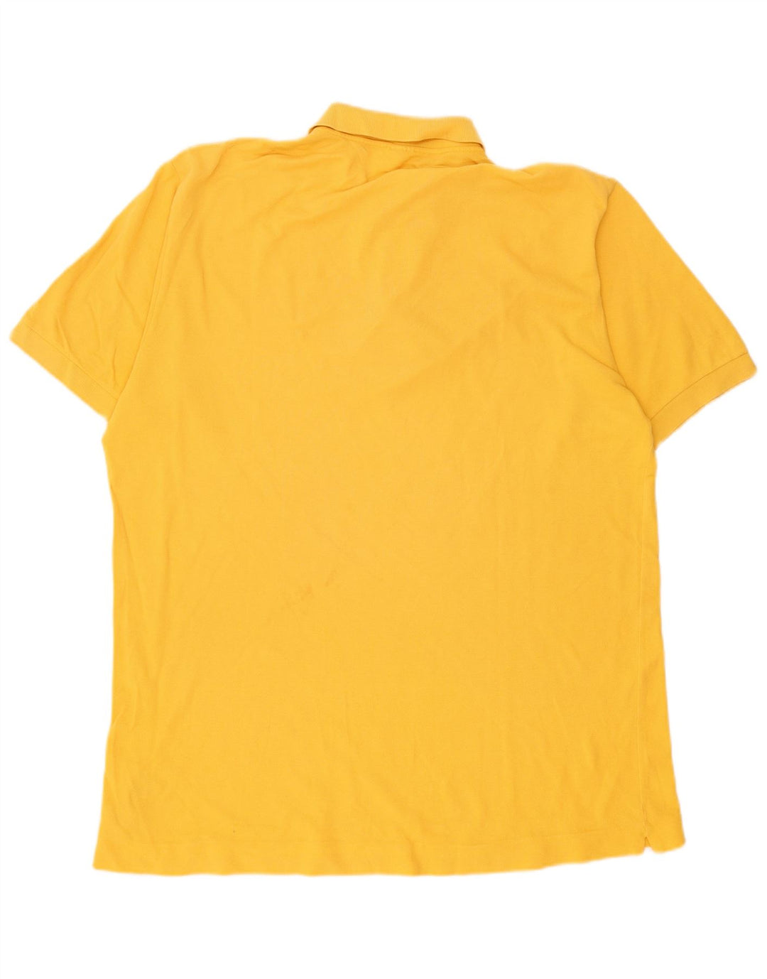 Benetton Mens Polo Shirt Large Yellow Cotton