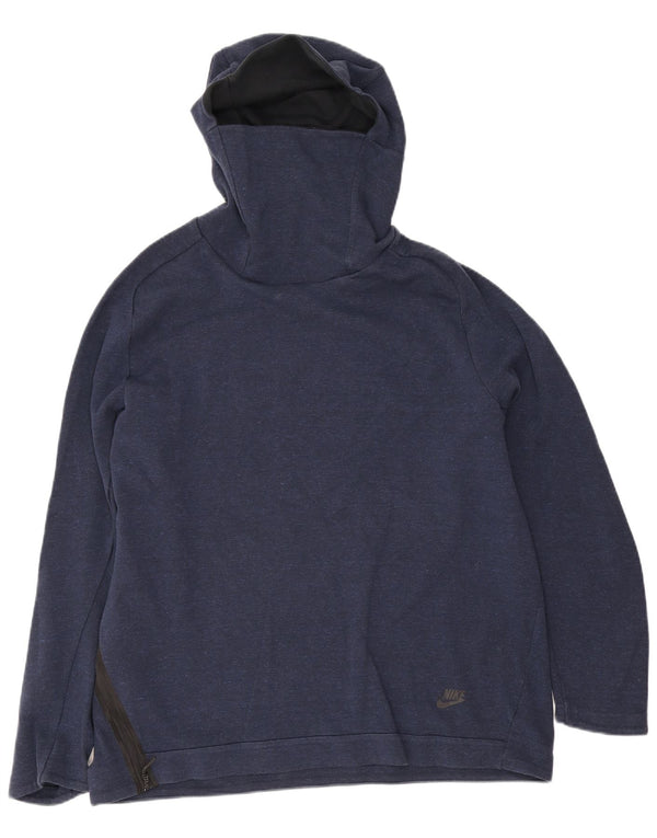Nike Mens Hoodie Jumper XL Navy Blue Cotton