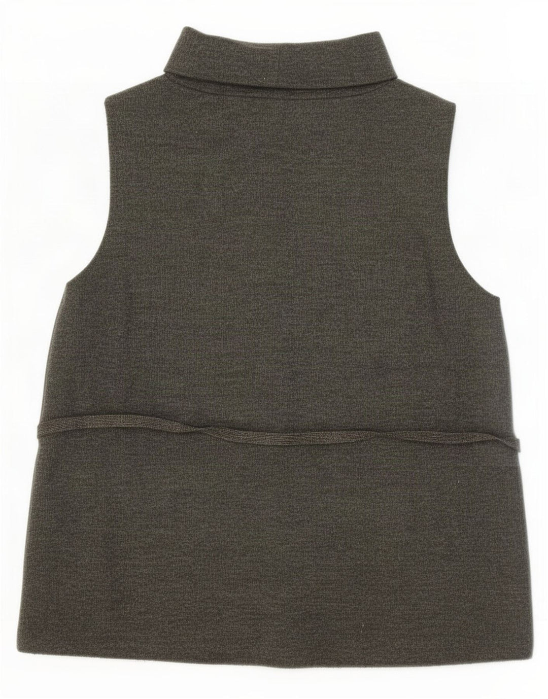 Zara Womens Vest Top UK 14 Large Khaki Cotton