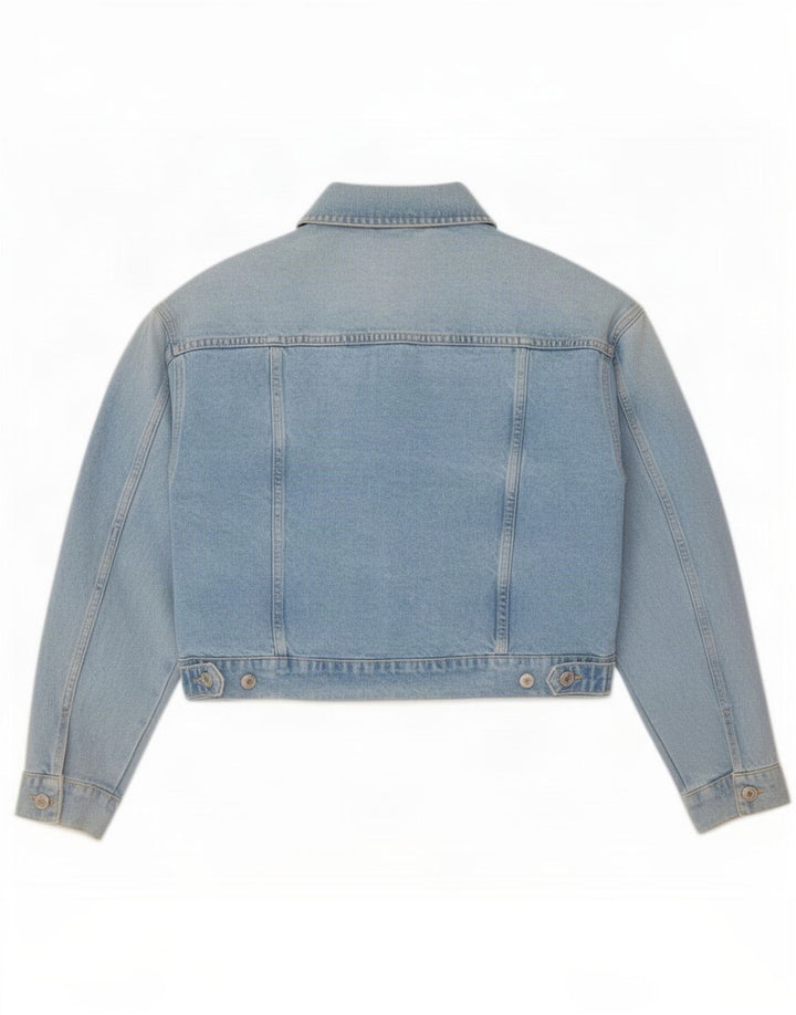 Jack Wills Womens Denim Jacket UK 10 Small Blue Cotton