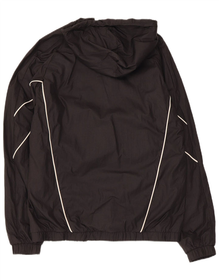 Puma Mens Hooded Pullover Rain Jacket UK 34 XS Black Polyester