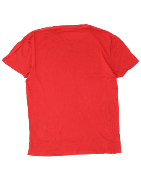 Wrangler Mens T-Shirt Top Medium Red Cotton