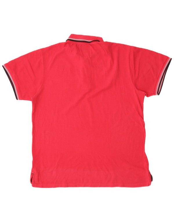 Coveri Mens Polo Shirt 2XL Pink Cotton