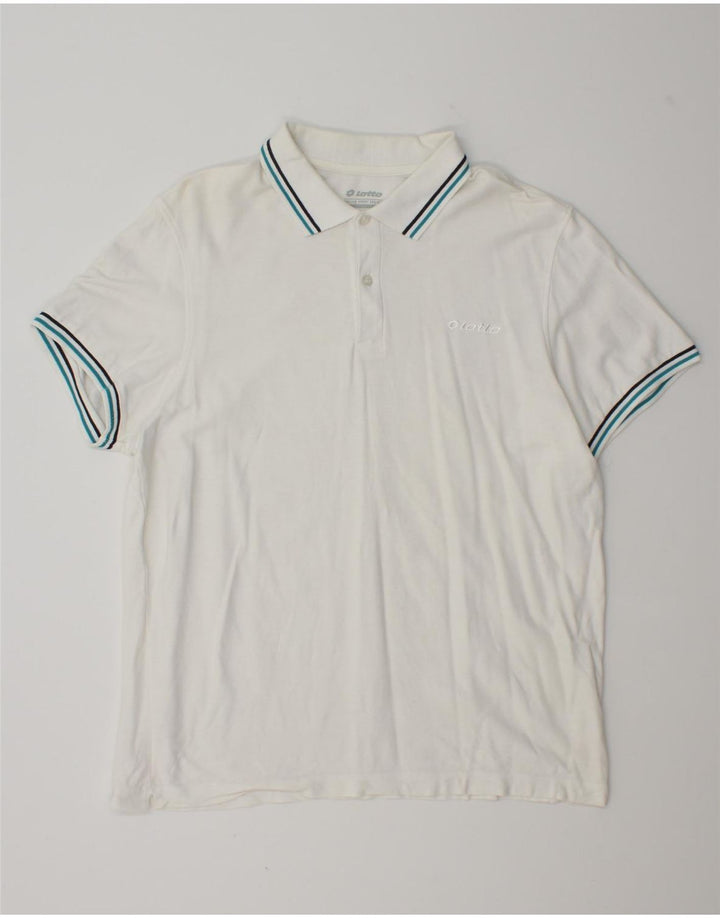 Lotto Mens Polo Shirt Large White