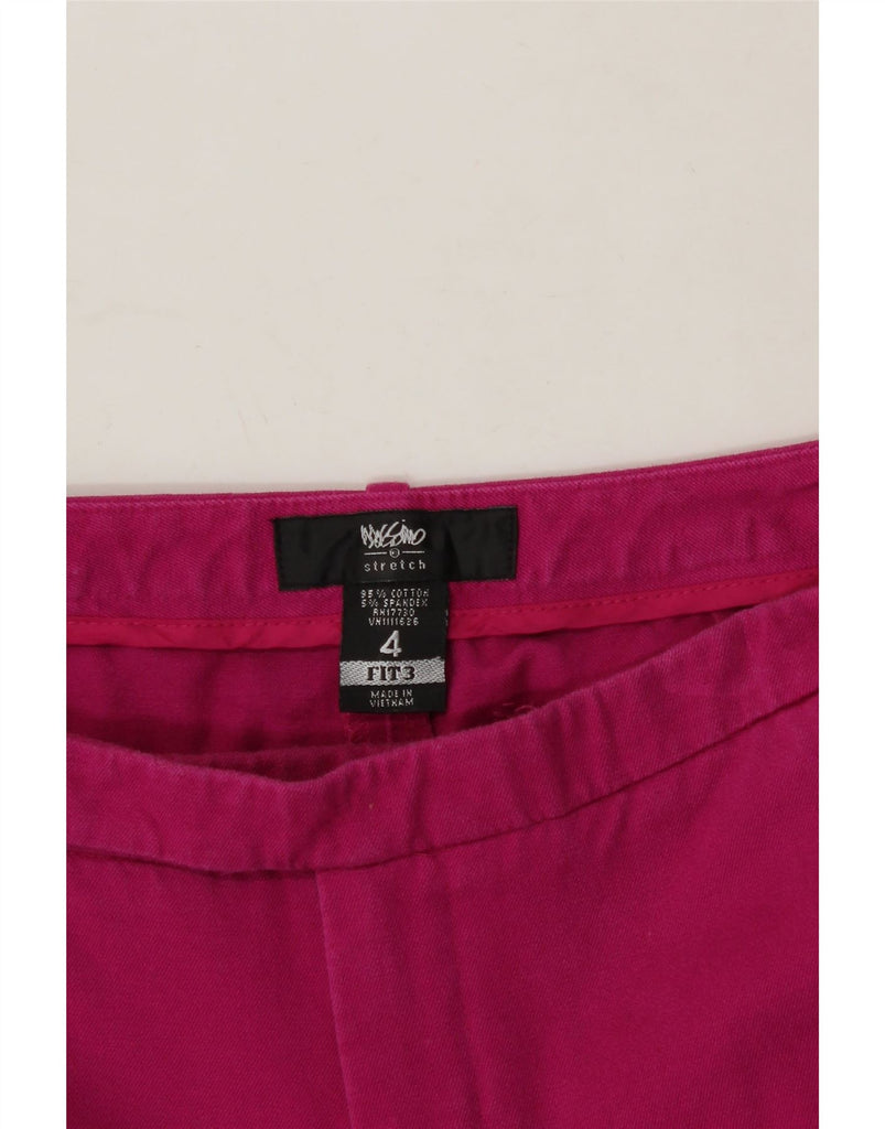 MOSSIMO Womens Slim Cropped Trousers US 4 Small W30 L26 Pink Cotton Vintage Mossimo and Second-Hand Mossimo from Messina Hembry 