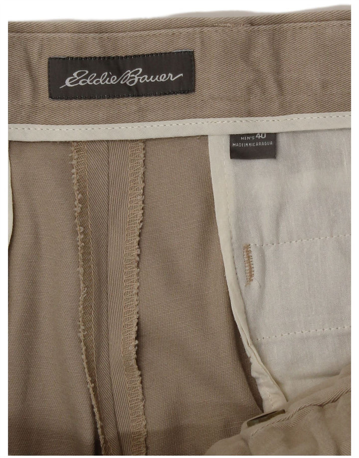 Eddie Bauer Mens Straight Chino Trousers W40 L30 Beige