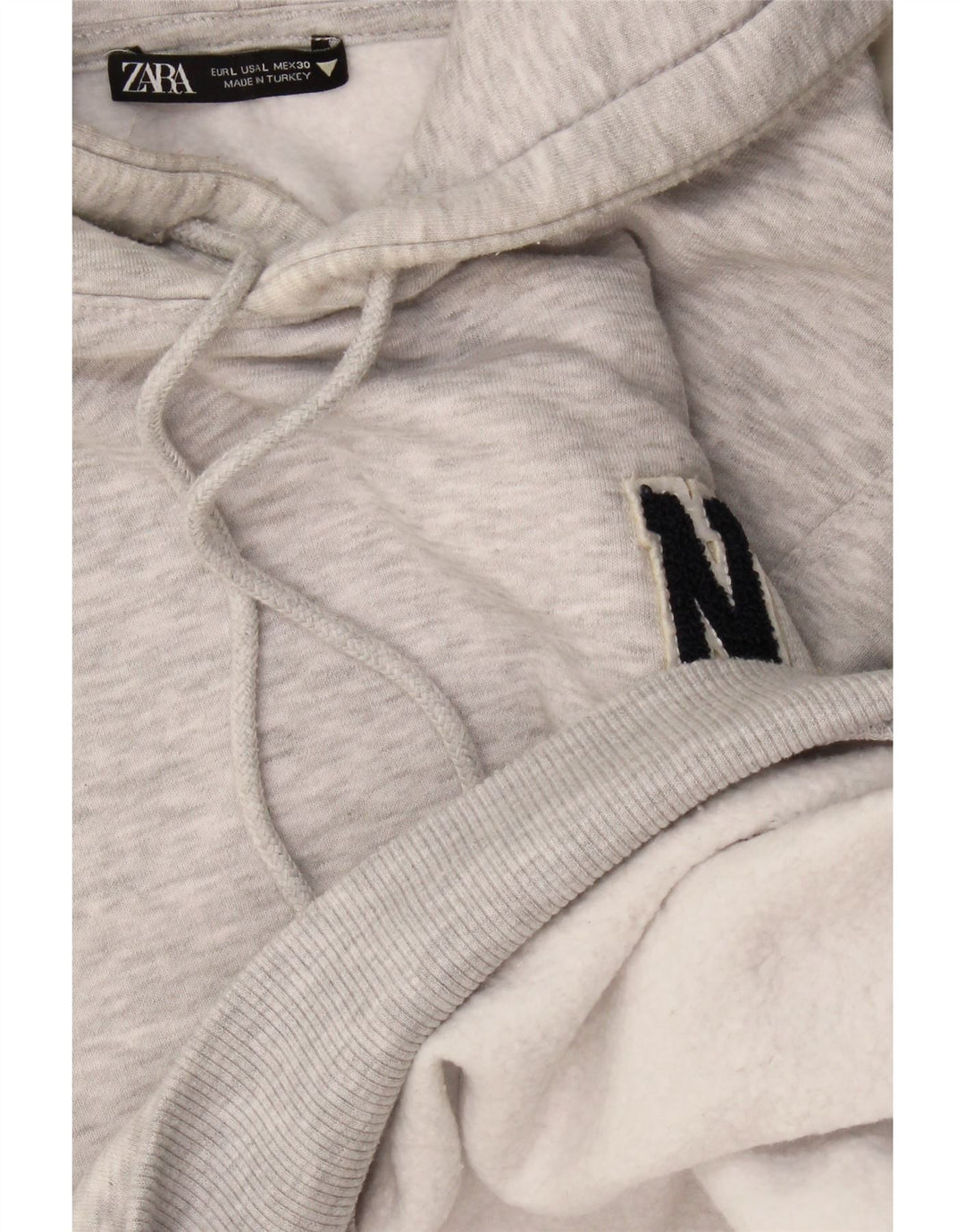 Zara Womens Oversized Hoodie Jumper UK 16 Large Grey