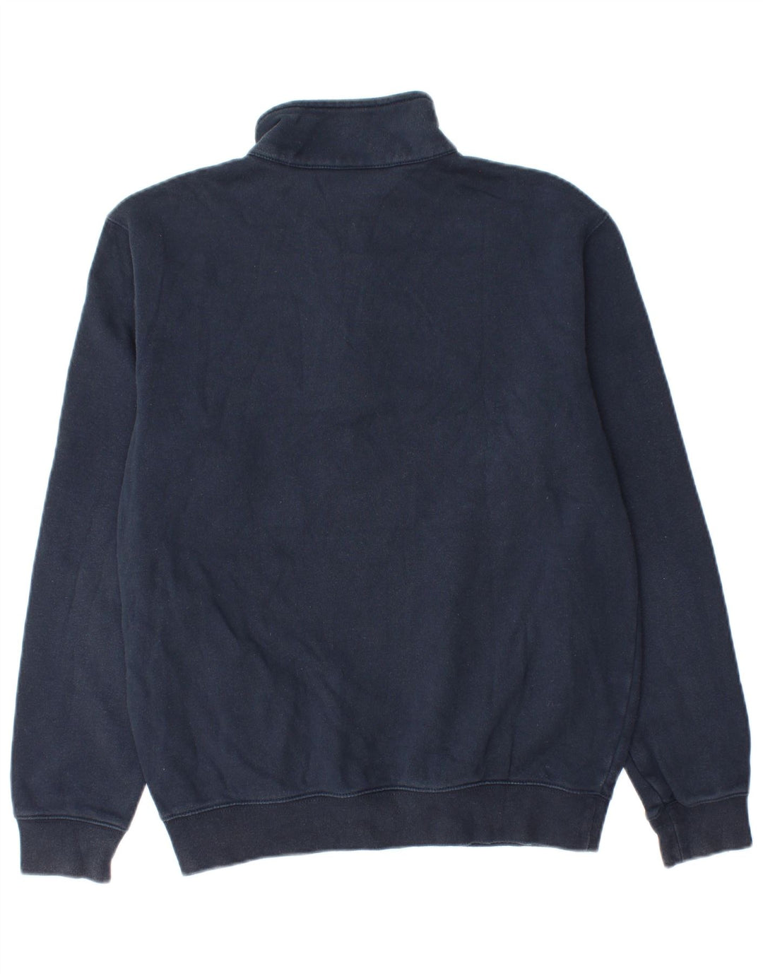 Champion Mens Zip Neck Sweatshirt Jumper Small Navy Blue Cotton