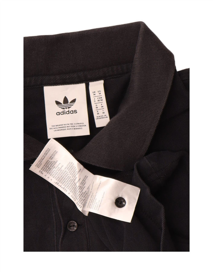 Adidas Mens Polo Shirt Medium Black Cotton