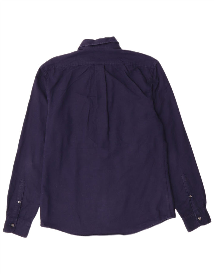 Reiss Mens Shirt Small Navy Blue Cotton