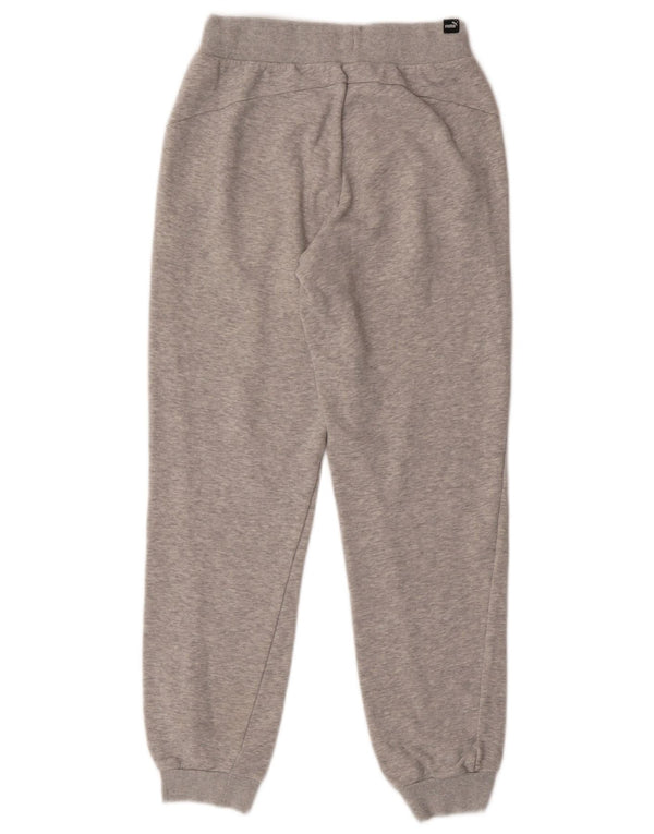 Puma Girls Tracksuit Trousers Joggers 11-12 Years  Grey Flecked Cotton
