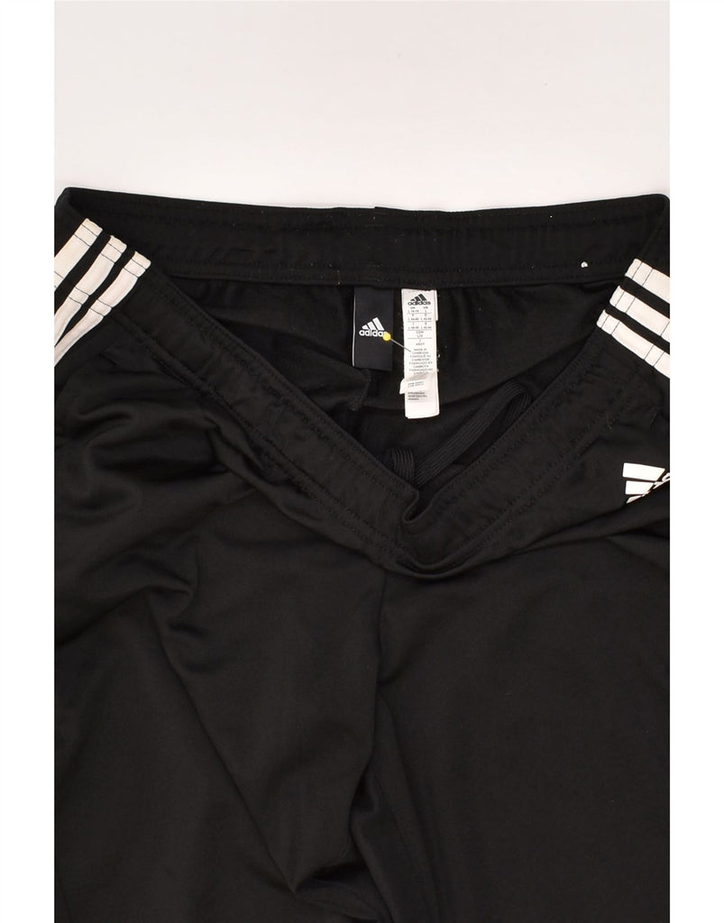 ADIDAS Womens Tracksuit Trousers UK 16/18 Large Black Polyester | Vintage Adidas | Thrift | Second-Hand Adidas | Used Clothing | Messina Hembry 