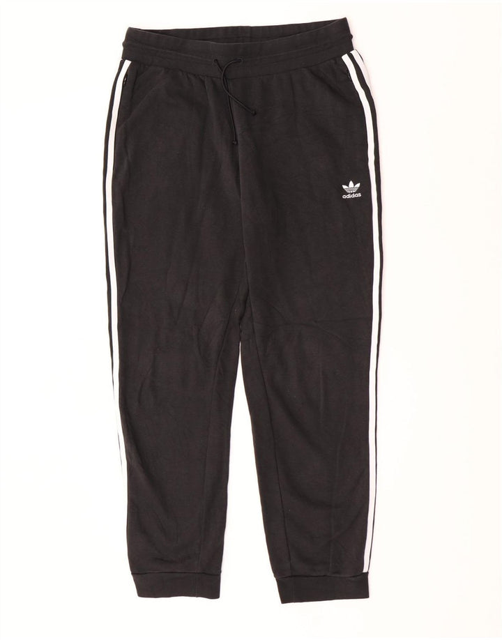 Adidas Mens Tracksuit Trousers Joggers Medium  Black Cotton