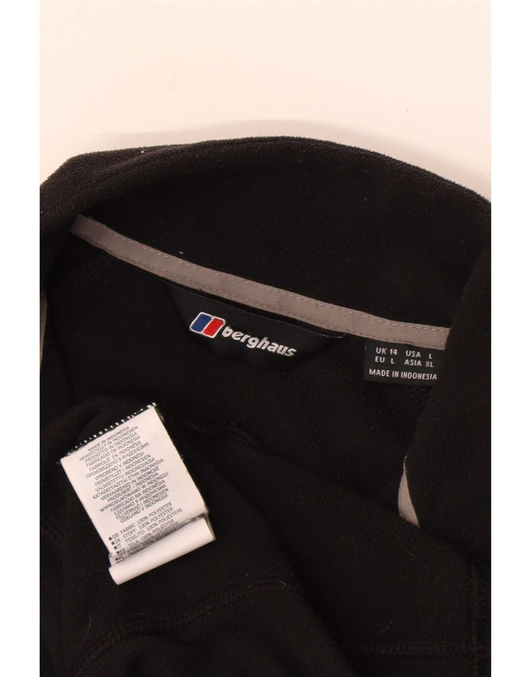 Berghaus Womens Fleece Jacket UK 14 Large Black Polyester