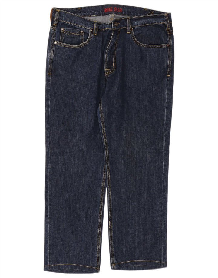 Rifle Mens Straight Jeans W36 L27 Navy Blue