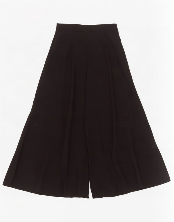 Zara Womens High Waist Flare Casual Trousers Small W26 L26 Black Polyester