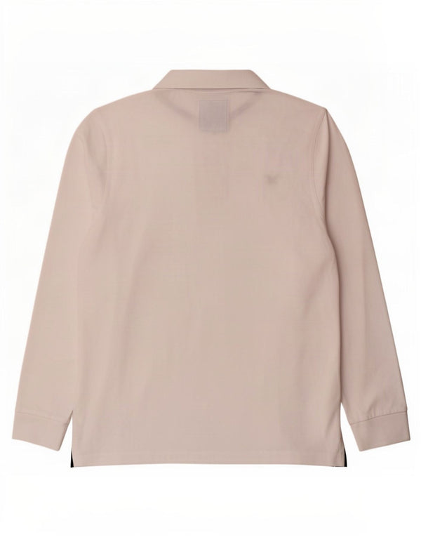 Crew Clothing Mens Long Sleeve Polo Shirt Large White Cotton