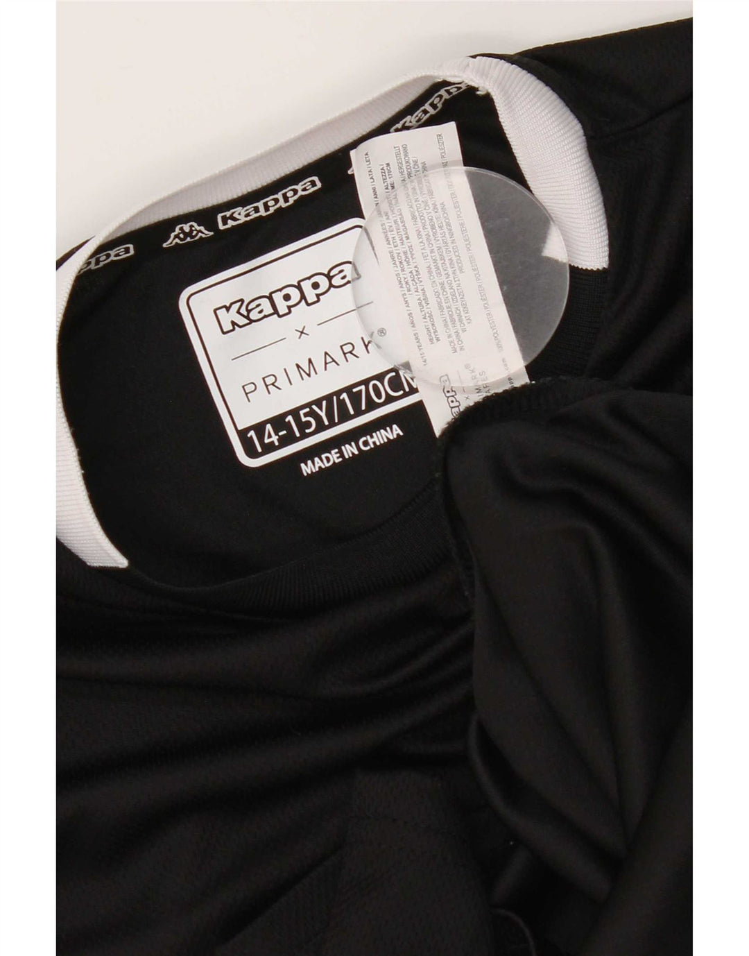 Kappa Boys T-Shirt Top 14-15 Years Black Colourblock Polyester