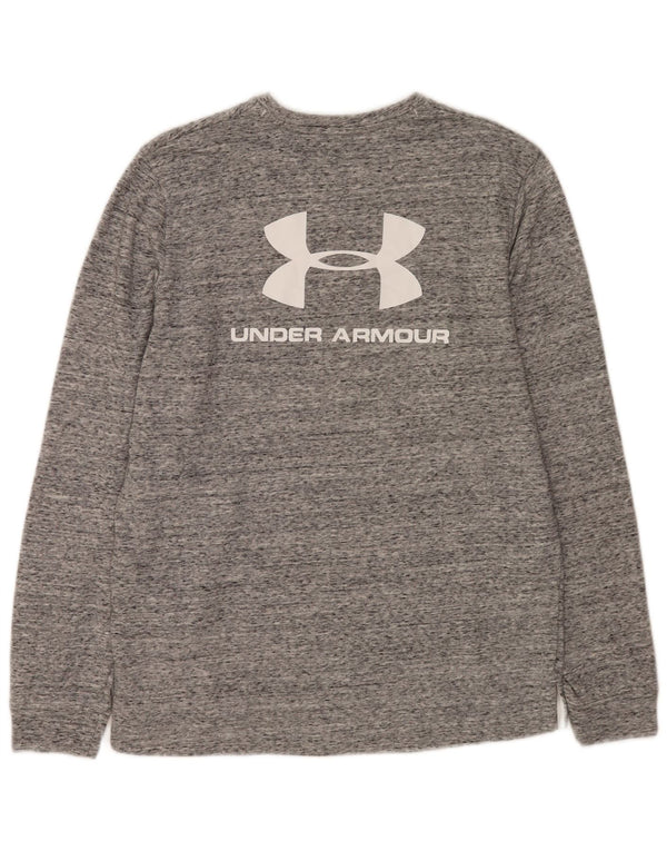 Under Armour Mens Graphic Sweatshirt Jumper Medium Grey Flecked Cotton