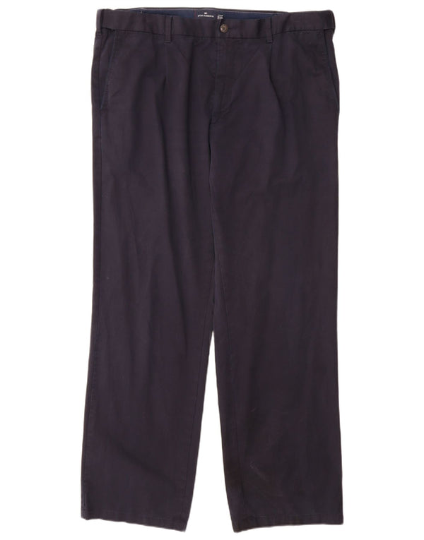 Marks & Spencer Mens Blue Harbour Straight Chino Trousers W40 L33 Navy