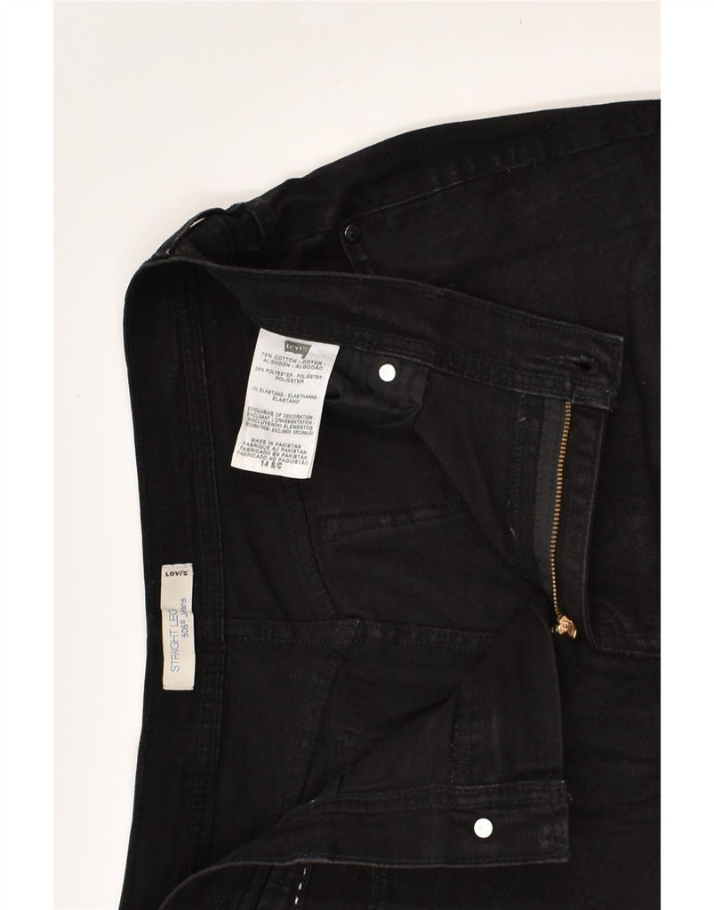 LEVI'S Womens 505 Straight Jeans US 14 XL W36 L28  Black Cotton | Vintage Levi's | Thrift | Second-Hand Levi's | Used Clothing | Messina Hembry 