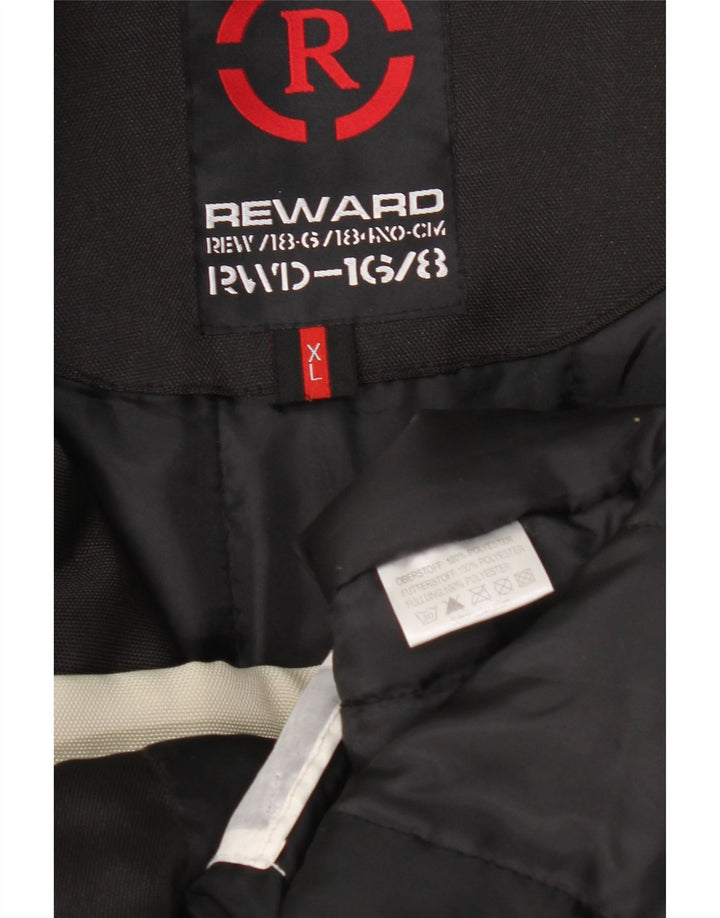 REWARD Mens Windbreaker Jacket UK 42 XL Black Colourblock Polyester Vintage Reward and Second-Hand Reward from Messina Hembry 