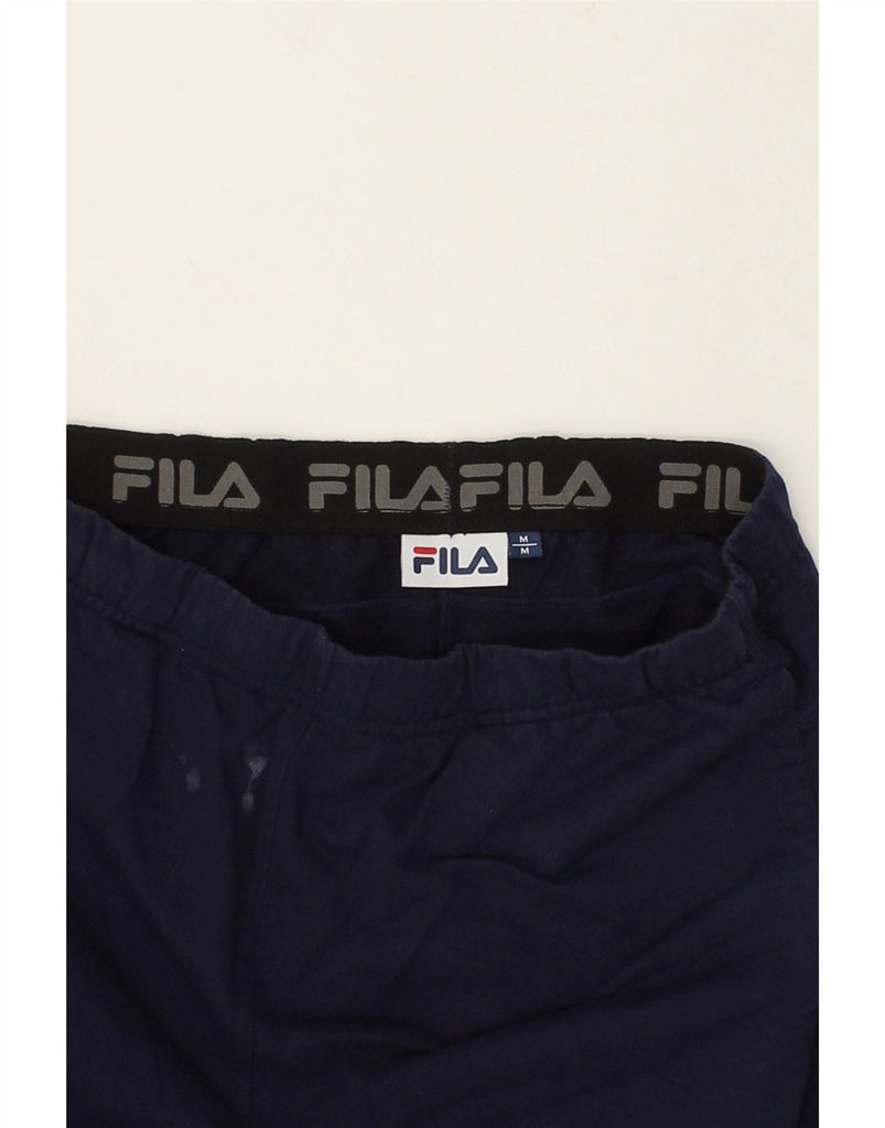 FILA Mens Sport Shorts Medium Navy Blue Cotton | Vintage Fila | Thrift | Second-Hand Fila | Used Clothing | Messina Hembry 