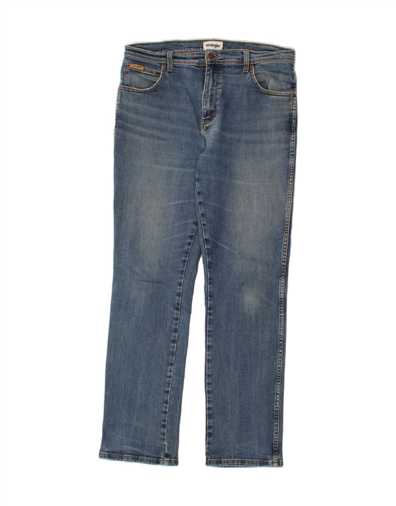 WRANGLER Mens Texas Straight Jeans W35 L32 Blue Cotton Vintage Wrangler and Second-Hand Wrangler from Messina Hembry 