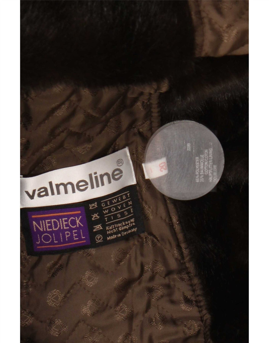 Valmeline Womens Overcoat UK 20 2XL Brown Polyester