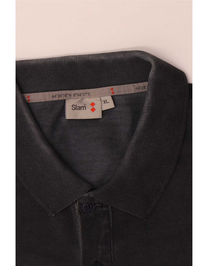 Slam Mens Polo Shirt XL Grey Cotton