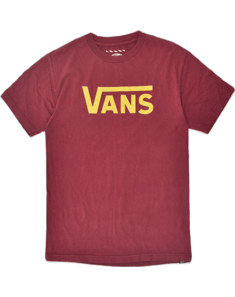 VANS Mens Classic Fit Graphic T-Shirt Top Medium Burgundy Cotton | Vintage Vans | Thrift | Second-Hand Vans | Used Clothing | Messina Hembry 