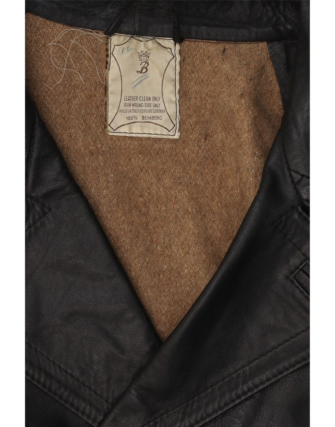 Vintage Mens Leather Jacket UK 38 Medium Black Leather