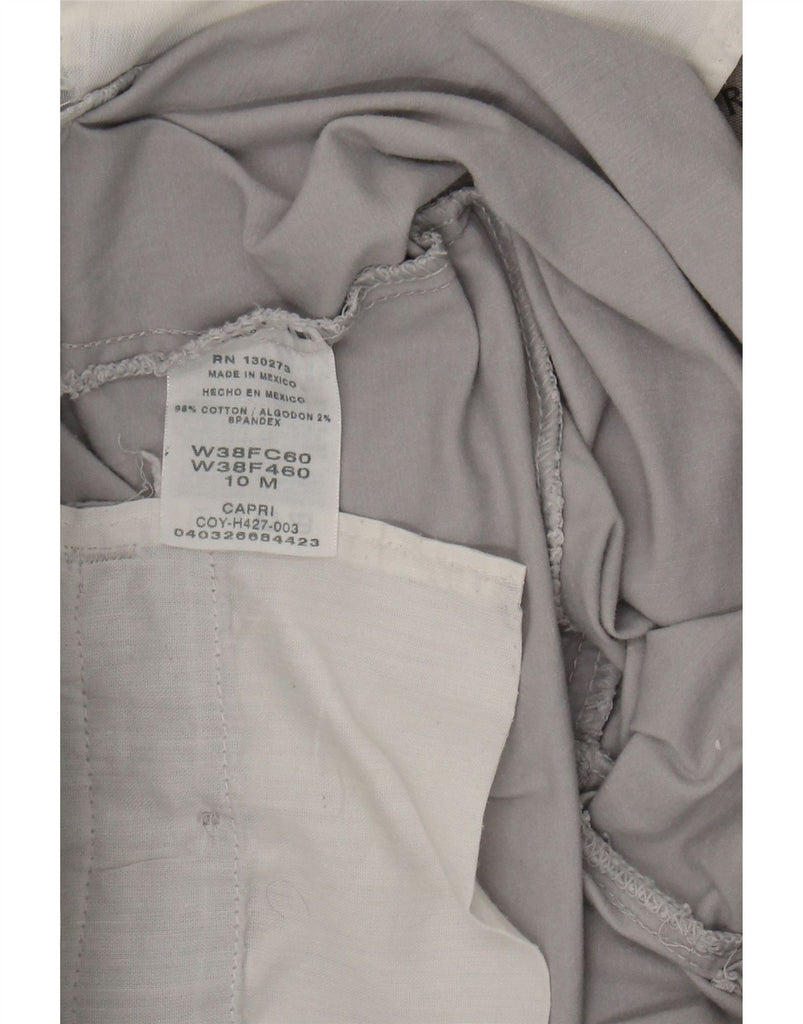 LEE Womens Riders Straight Capri Trousers US 10 Large W34 L19 Grey Cotton Vintage Lee and Second-Hand Lee from Messina Hembry 