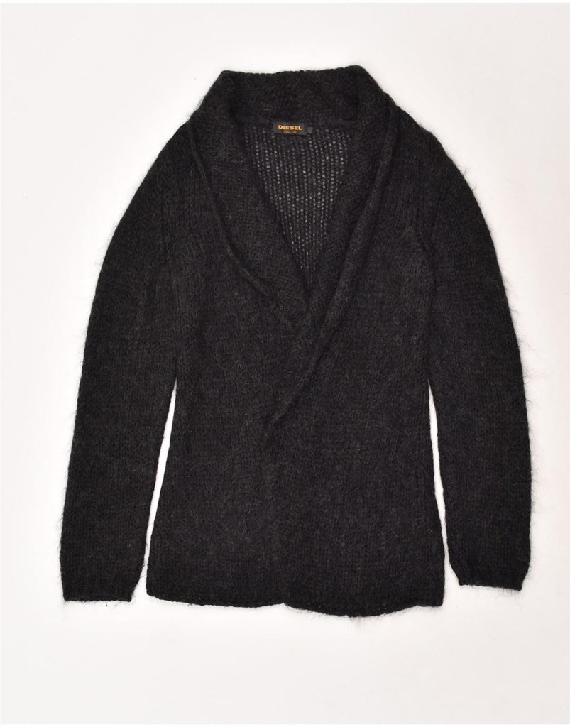 DIESEL Womens Cardigan Sweater UK 6 XS Black Wool | Vintage Diesel | Thrift | Second-Hand Diesel | Used Clothing | Messina Hembry 