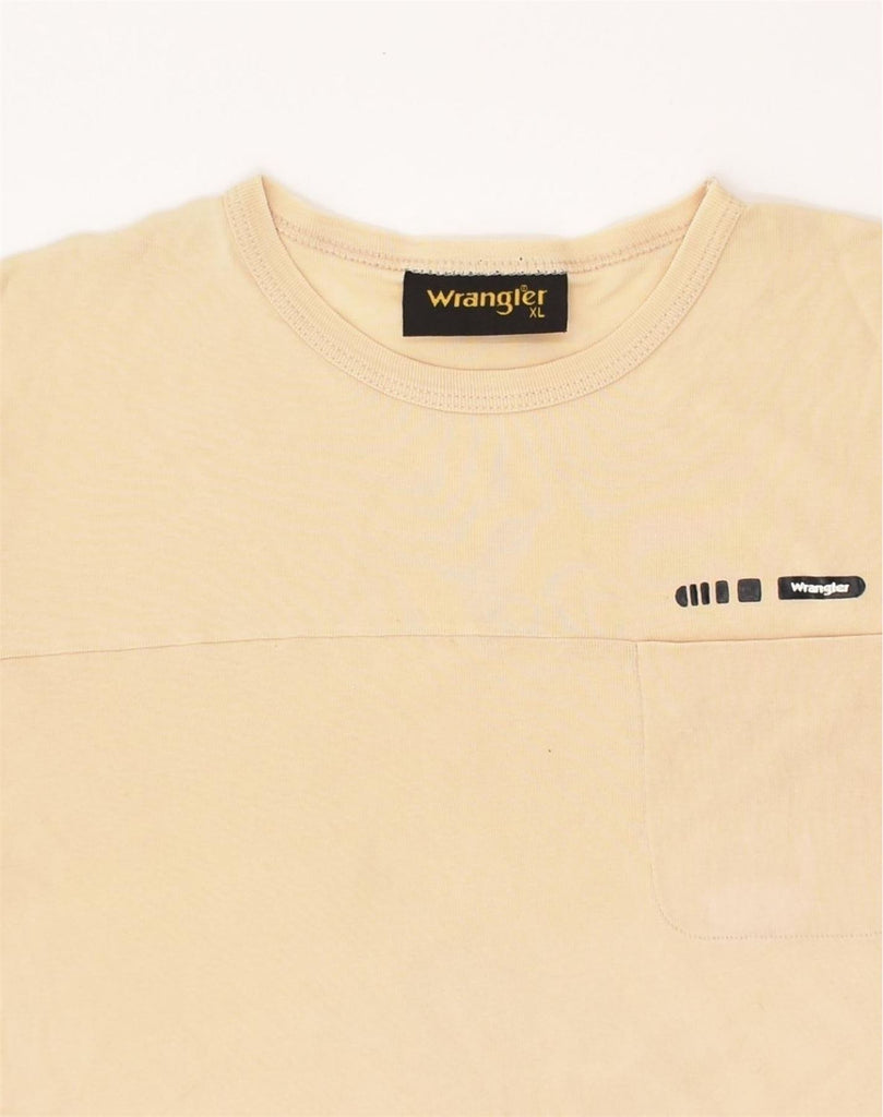 WRANGLER Womens T-Shirt Top UK 18 XL Beige | Vintage Wrangler | Thrift | Second-Hand Wrangler | Used Clothing | Messina Hembry 