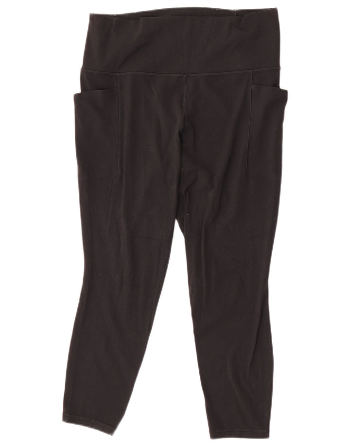Athleta Womens Capri Leggings UK 16 Large  Black Nylon