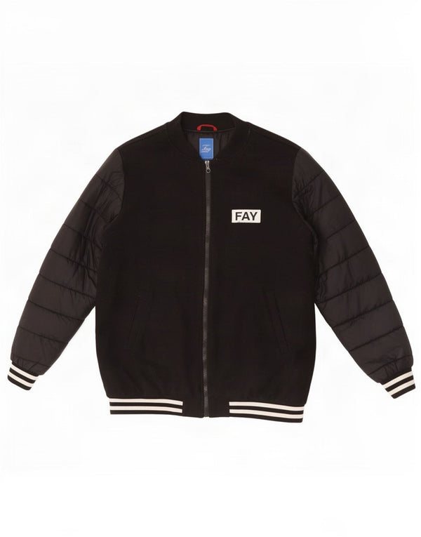 Fay Boys Padded Jacket 13-14 Years Black Wool