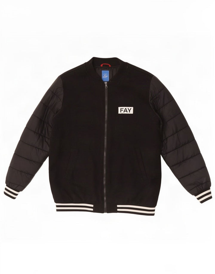 Fay Boys Padded Jacket 13-14 Years Black Wool