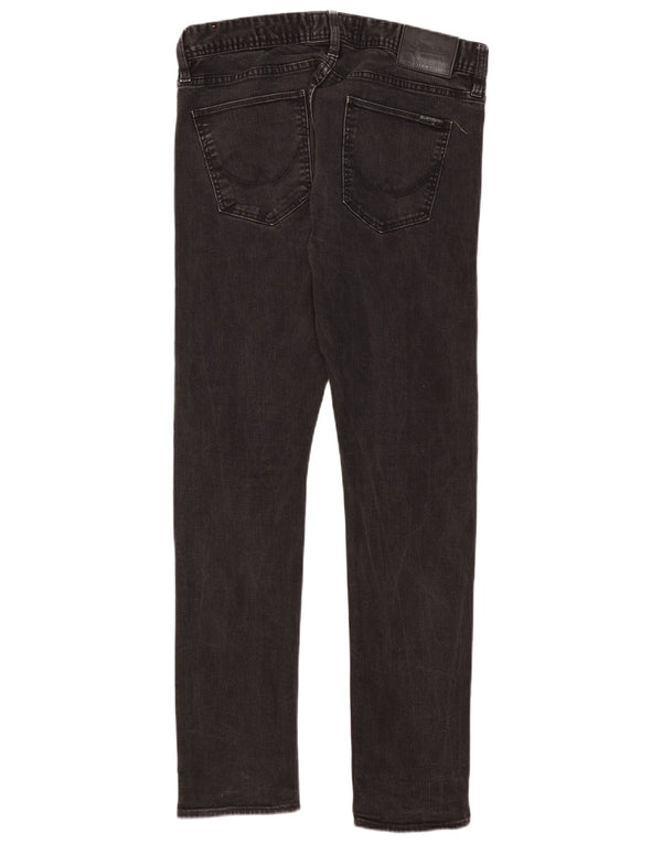 Superdry Womens Skinny Jeans W34 L32 Black Cotton