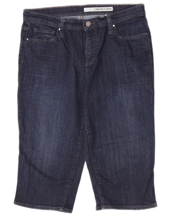 Dkny Womens Denim Shorts US 8 Medium W30 Navy Blue Cotton
