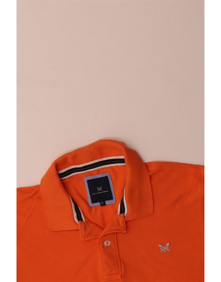 FAT FACE Mens Polo Shirt XL Orange Cotton