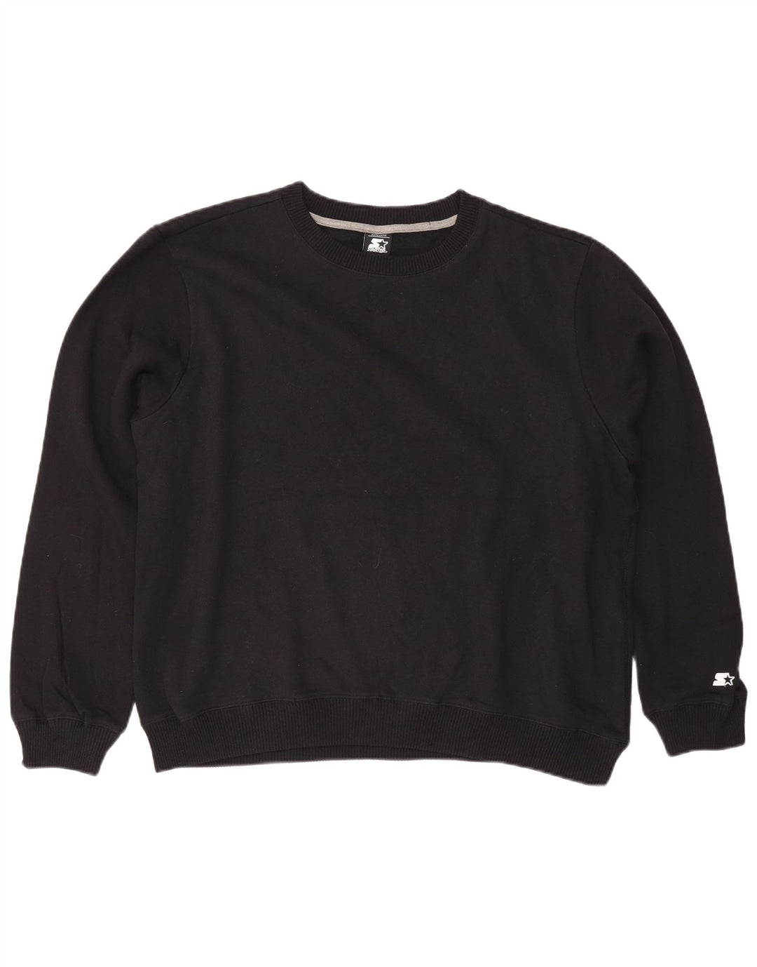 STARTER Womens Oversized Sweatshirt Jumper UK 18 XL Black Cotton