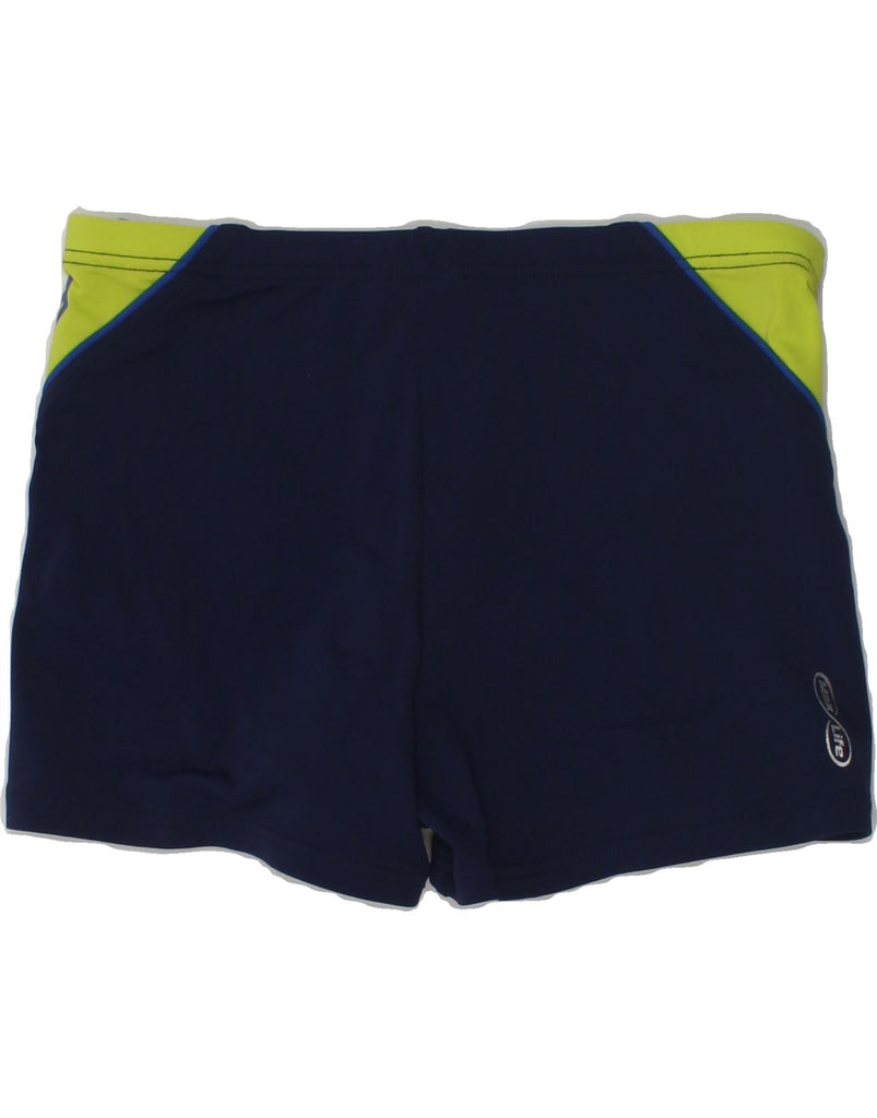 ARENA Boys Swimming Shorts 10-11 Years Navy Blue Colourblock Polyester | Vintage Arena | Thrift | Second-Hand Arena | Used Clothing | Messina Hembry 