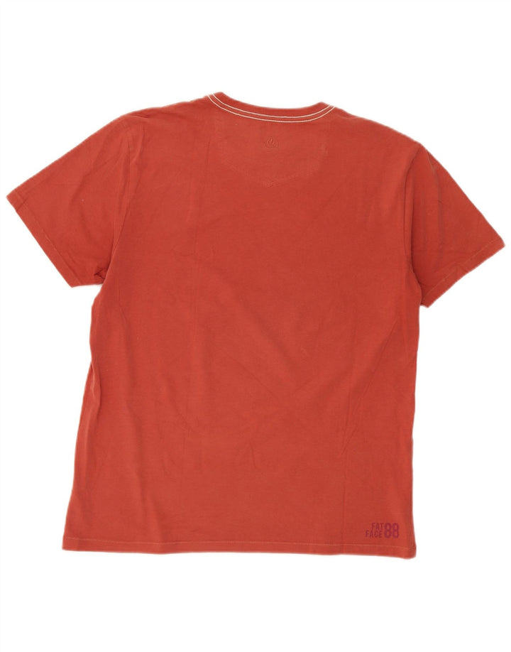 Fat Face Mens Graphic T-Shirt Top Medium Red Cotton
